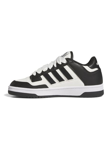 Adidas Rapid Court Shoes White Black Junior ADIDAS CORE | Sneakers | JR0166-